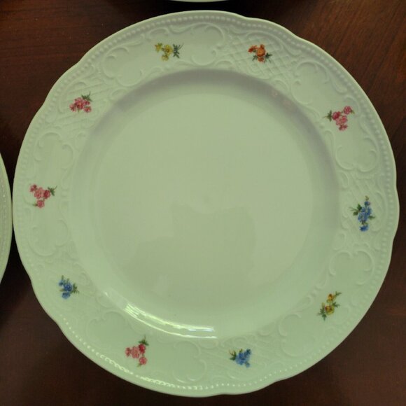 Seltmann Weiden LOUISE BAVARIAN Floral 10. in Dinner Plate Set 4 Pc Germany - Picture 2 of 7